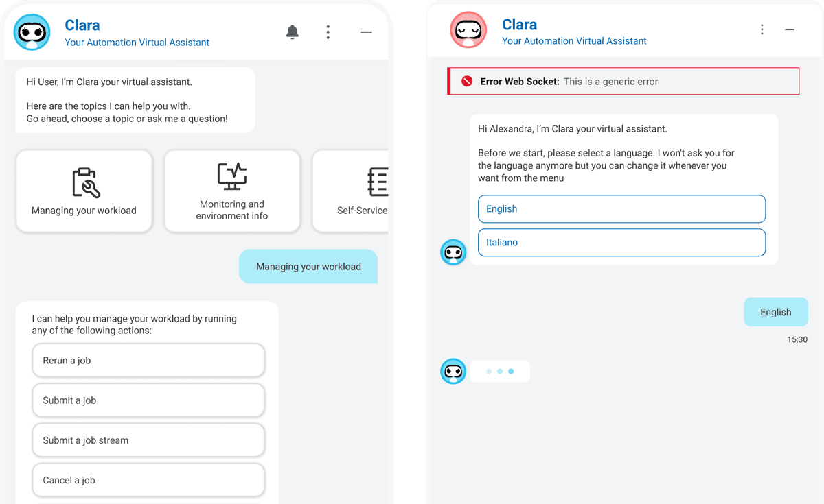 Clara Emotional States and Color System