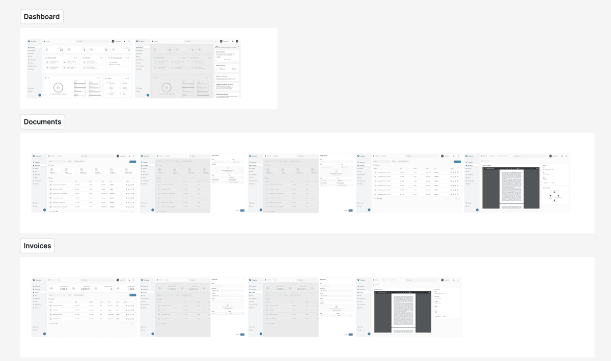 Salutis Figma design overview